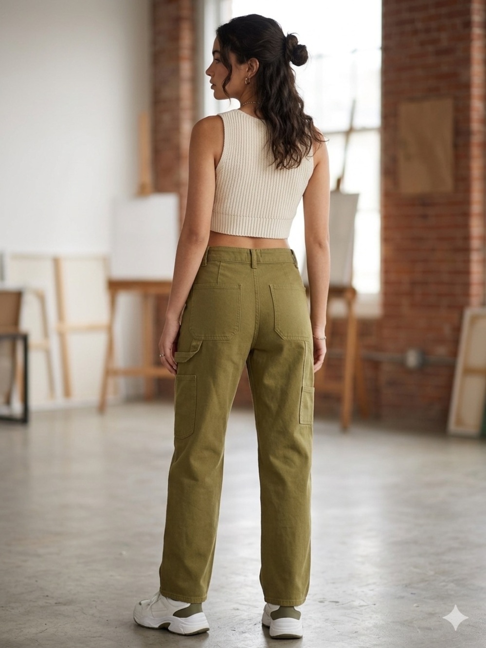 Wilfred Aritzia Pants  Utility Cargo High Rise Relaxed Double Knee casual Size 0